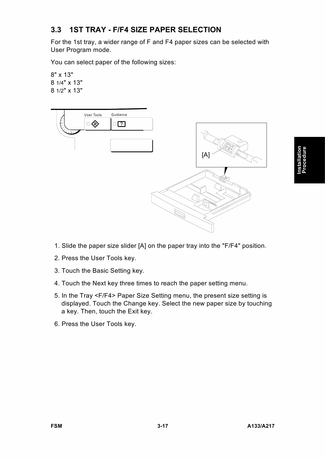 RICOH Aficio 400 500 A133-A217 Parts Service Manual-6